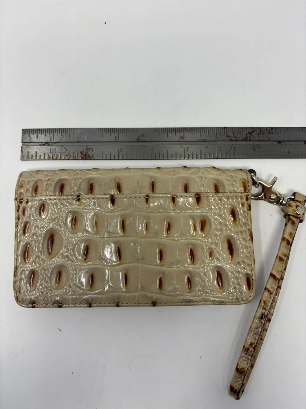 Brahmin croc embossed
